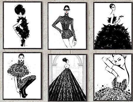 450x345 6 X Art Prints - Fashion Sketch Prints