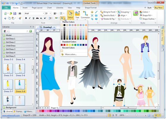 558x403 Edraw Max Makes Fashion Design Easier - Fashion Sketch Software