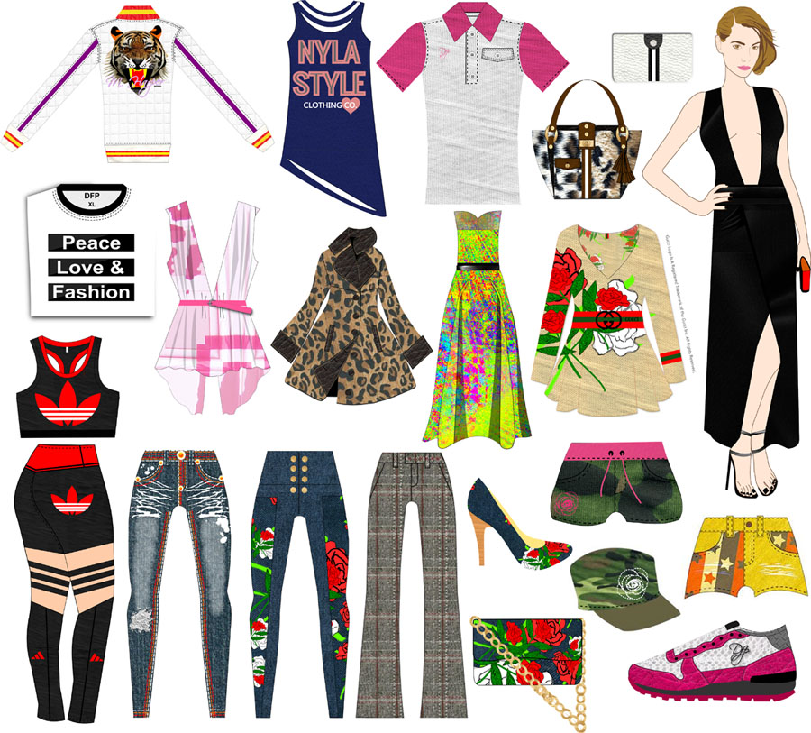 900x813 The Clothing Line Creator Package For Clothing Lines And Designers - Fashion Sketch Software