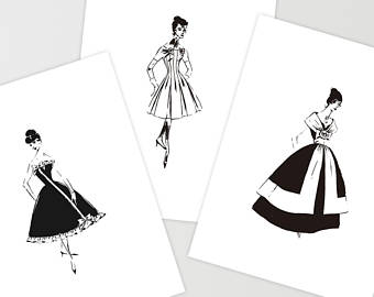 340x270 Fashion Sketch Etsy - Fashion Sketches