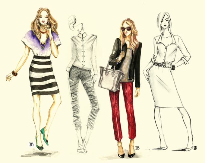 680x540 Draw A Fashion Sketch By Fuchsia Mea - Fashion Sketches