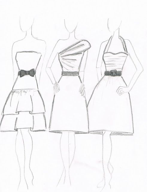 Sketch Beginner Fashion Dress Design | Best Funny Images