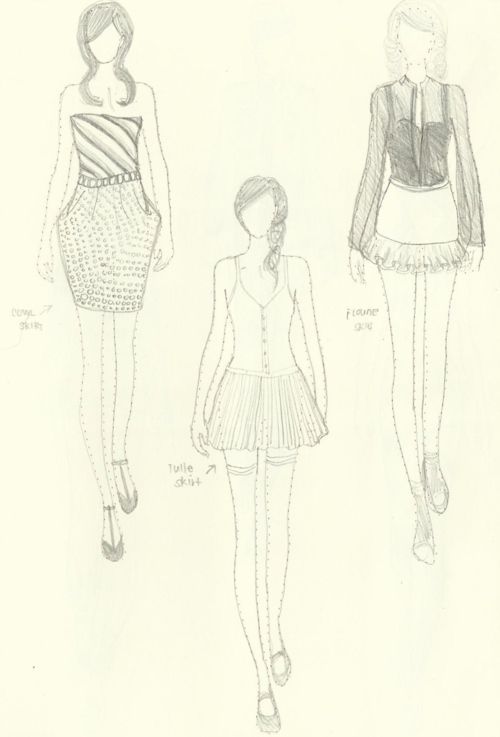 500x737 Beginner Fashion Sketches Fashion Sketches - Fashion Sketches For Beginners