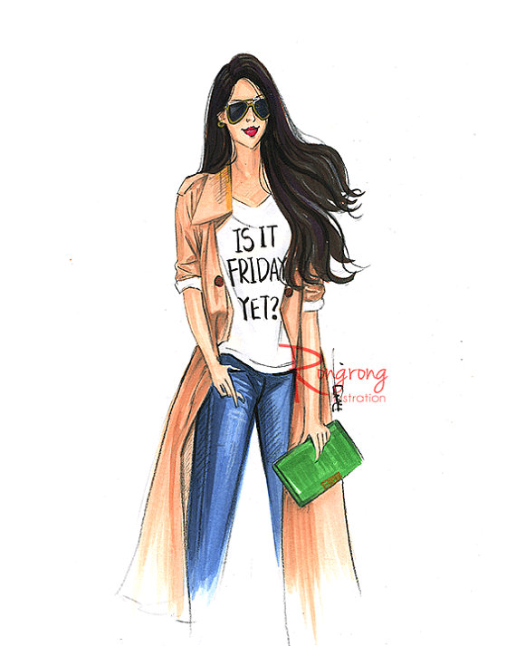 Fashionista Sketches at PaintingValley.com | Explore collection of ...