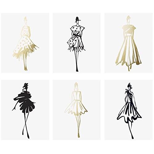 500x500 Fashion Sketches Print Set Wantitall - Fashionista Sketches