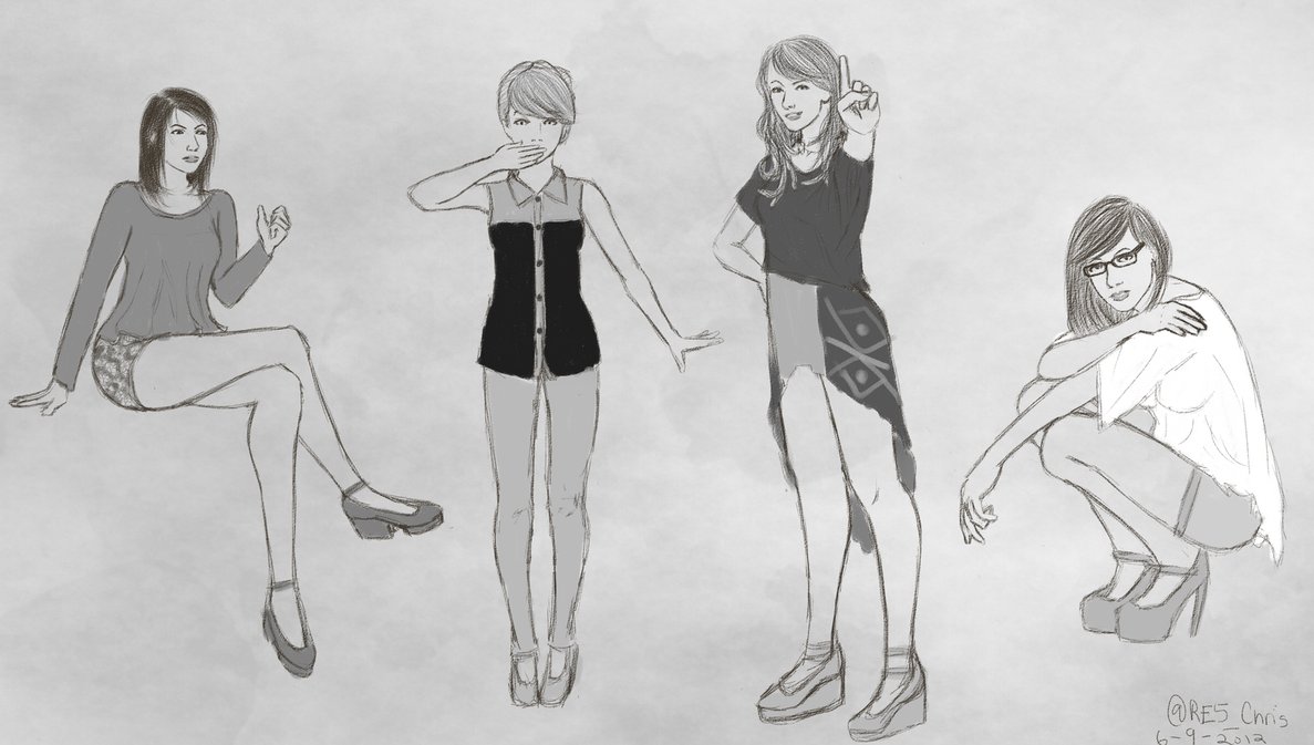 1187x673 Fashionista Sketches 3 By Chris Re5 - Fashionista Sketches