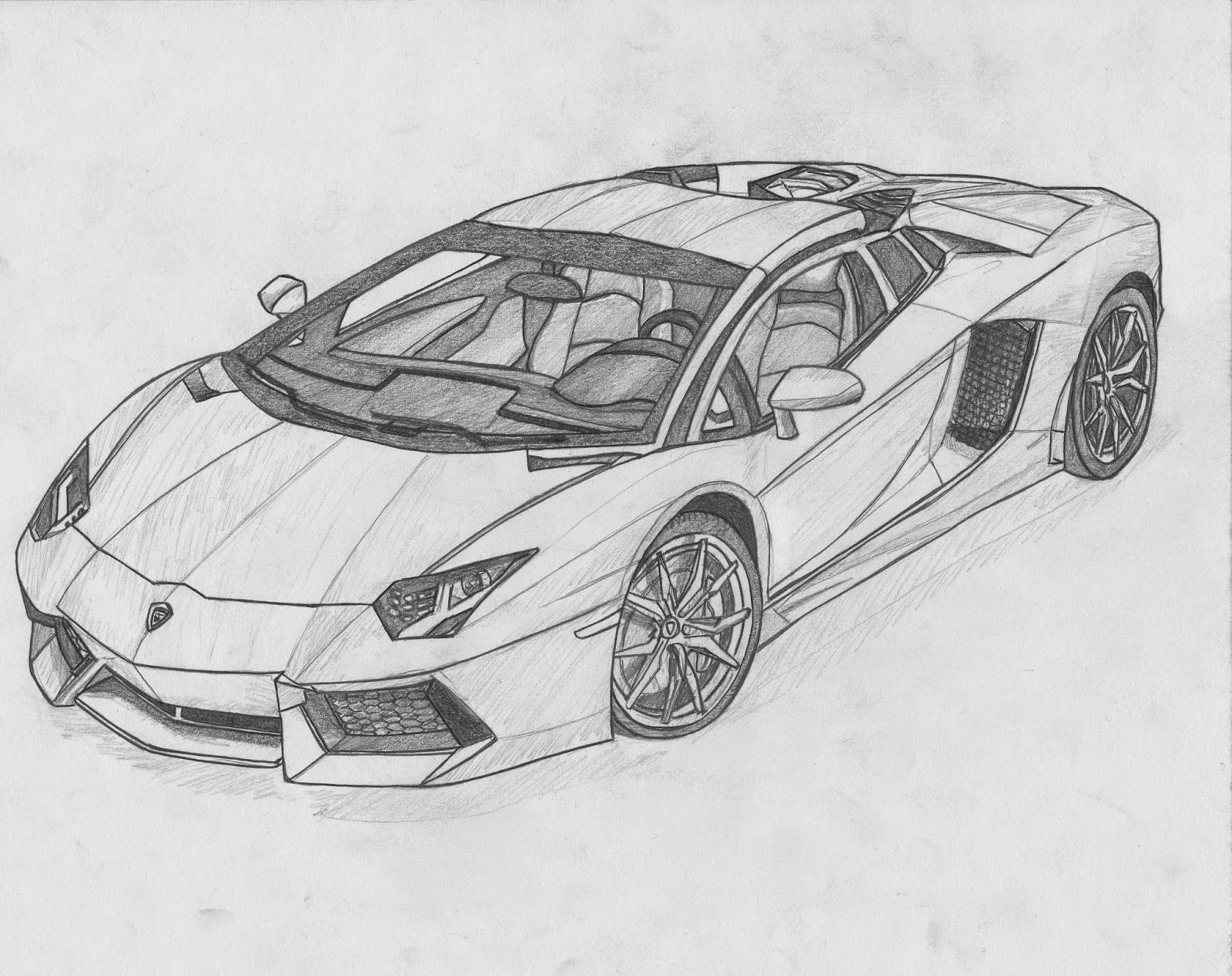 1600x1268 Image For Lamborghini Aventador Black And White Drawing - Fast Car Sketch