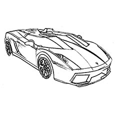 230x230 Top 20 Free Printable Sports Car Coloring Pages Online - Fast Car Sketch