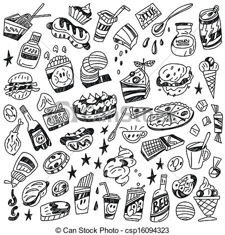 450x470 Fast Food - Fast Food Sketch