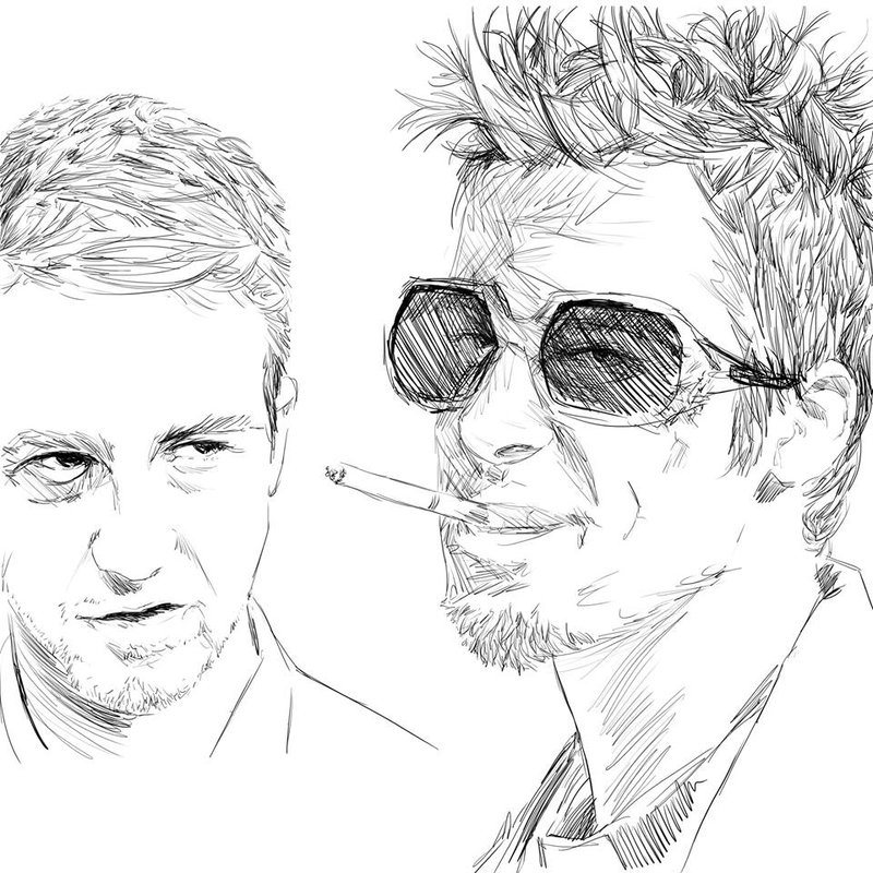 800x800 Fight Club, Fast Sketch By V8galgo - Fast Sketch
