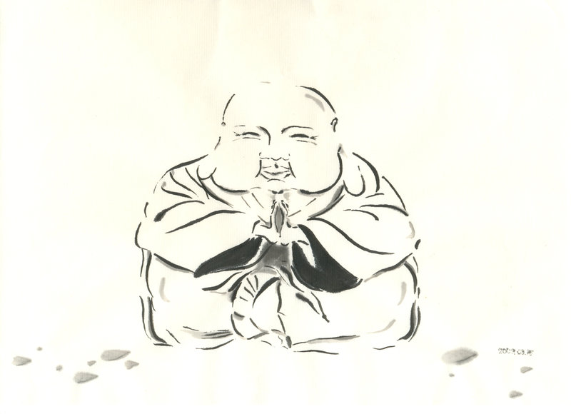 800x580 Fat Happy Buddha By Catherinejao - Fat Buddha Sketch