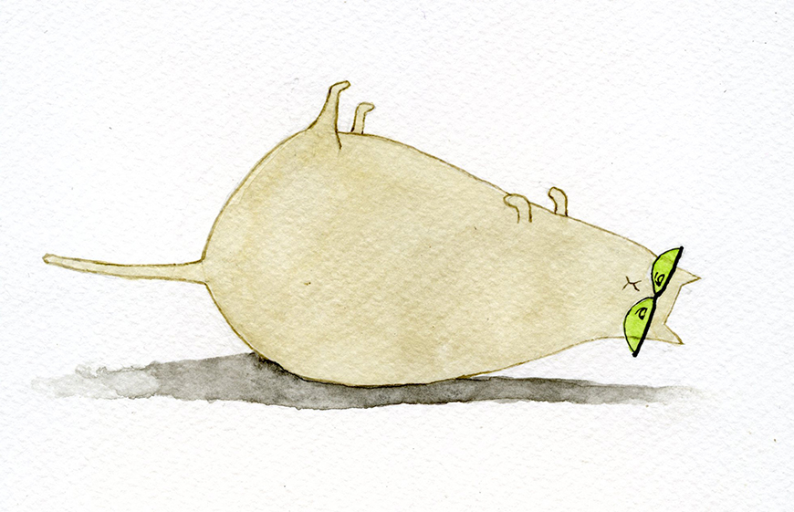 870x561 Fat Cat On His Back - Fat Cat Sketch