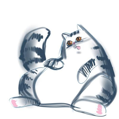 400x400 Project 365 Draw The Line Fat Cat - Fat Cat Sketch