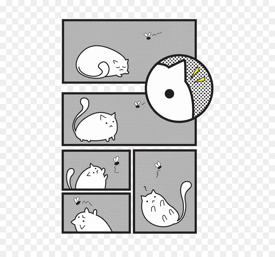 900x840 Comics Cartoon Panel Cat Sketch - Fat Cat Sketch