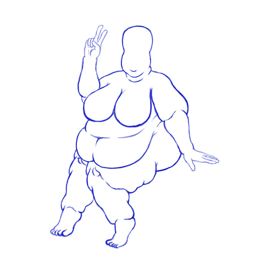 894x894 Fat Girl Sketch Practice By Bravefightercorner - Fat Girl Sketch