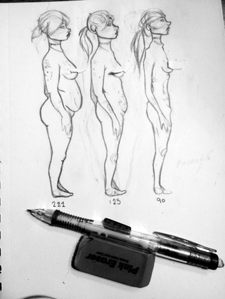 320x426 Time Laps Of Weight Loss Same Girl - Fat Girl Sketch