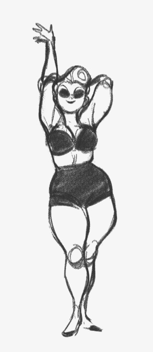 306x700 Cartoon Fat Girl, Cartoon Clipart, Draft, Fatty Png Image And - Fat Girl Sketch