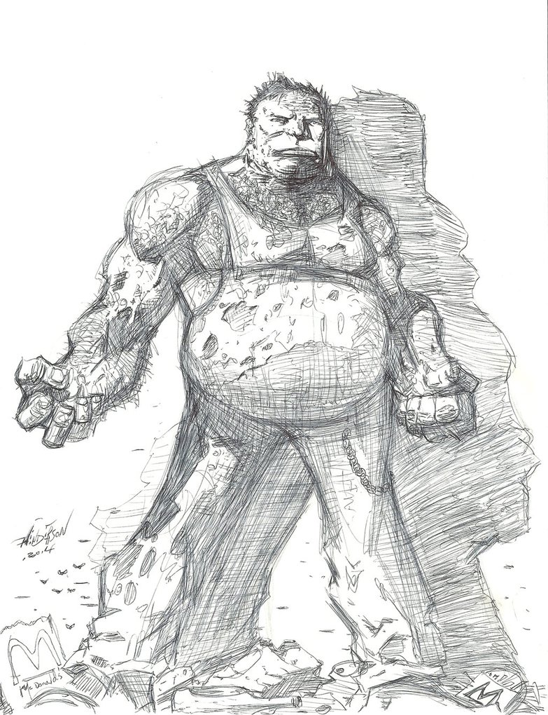 783x1020 Fat Guy Sketch By Dogsoldierr - Fat Guy Sketch