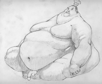 400x329 Image - Fat Guy Sketch