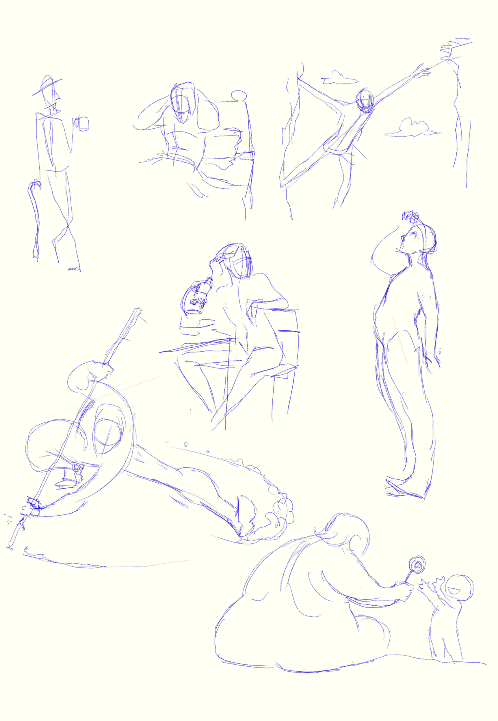 1724x2495 Process For Drawing A Fat Guy - Fat Guy Sketch