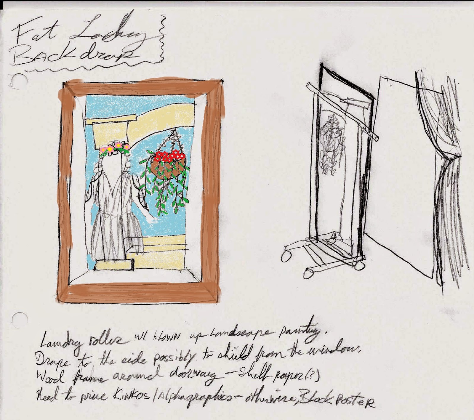 1600x1418 The Pumpkin Carver Fat Lady Backdrop Structure - Fat Lady Sketch