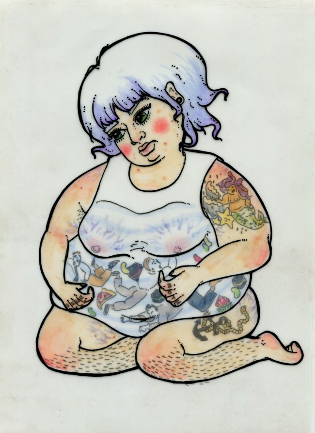 650x892 Watercolour - Fat Lady Sketch