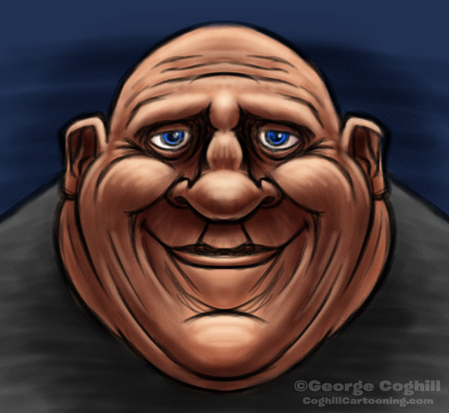 640x589 Fat Man Cartoon Character Sketch - Fat Man Sketch