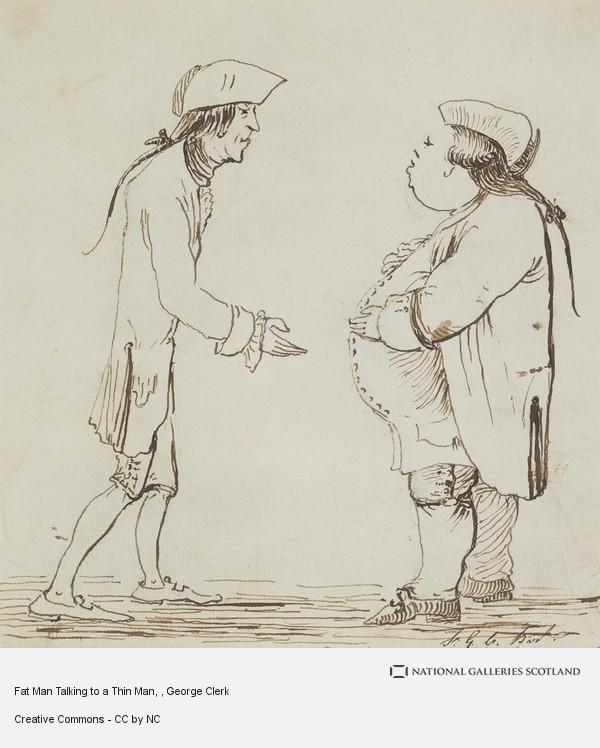 600x748 Fat Man Talking To A Thin Man National Galleries Of Scotland - Fat Man Sketch