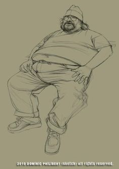 236x335 How To Draw A Fat Person - Fat Man Sketch