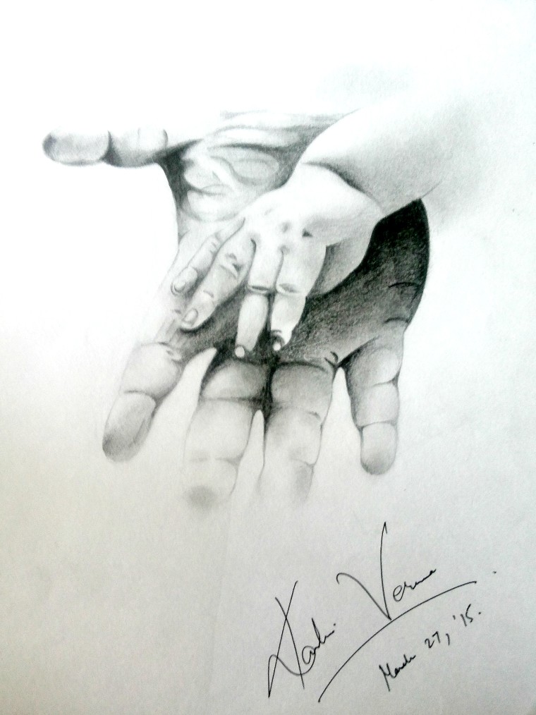 760x1014 February Contest Entry My Dad, My Best Friend - Father And Daughter Sketch