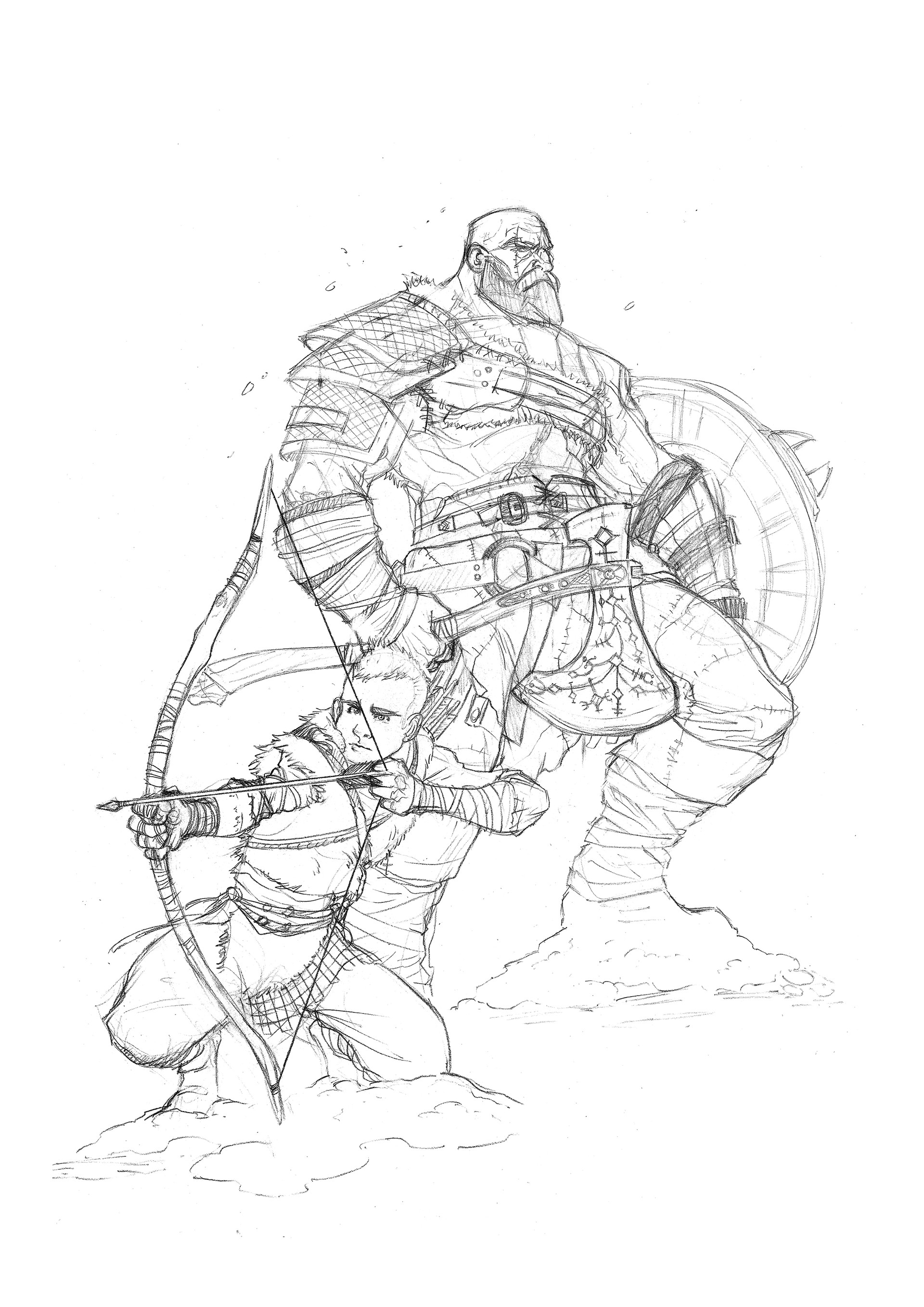 1920x2716 Domenico Esposito - Father And Son Sketch