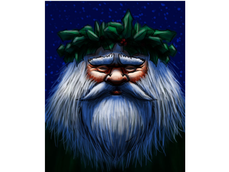 800x600 Father Christmas Cartoon Character Sketch By George Coghill - Father Christmas Sketch