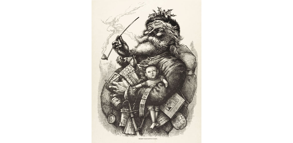1024x500 Festive Old Father Christmas Tales From The Archive - Father Christmas Sketch