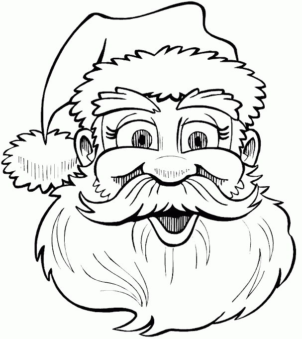 607x681 Kids N 85 Coloring Pages Of Christmas Santa Claus - Father Christmas Sketch