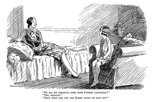 500x332 Presents From Father Christmas Punch Magazine Cartoon Archive - Father Christmas Sketch