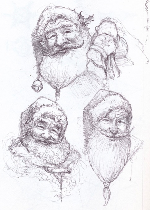 484x678 Santa Sketches None My Website - Father Christmas Sketch