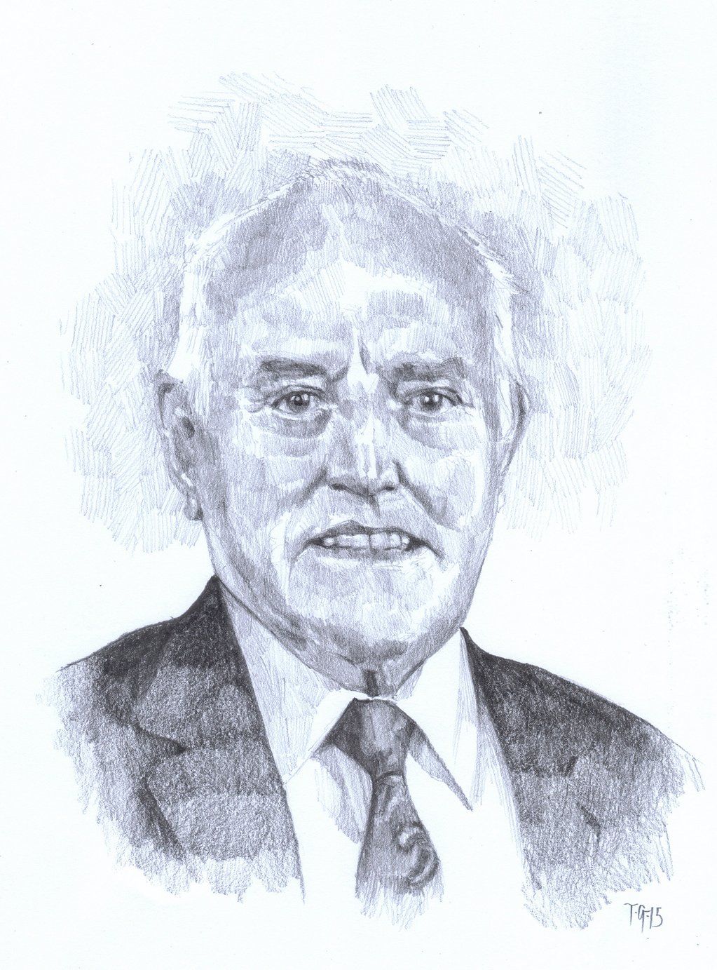 1023x1383 Anthony Greentree On Sketches And Portraits - Father Christmas Sketch