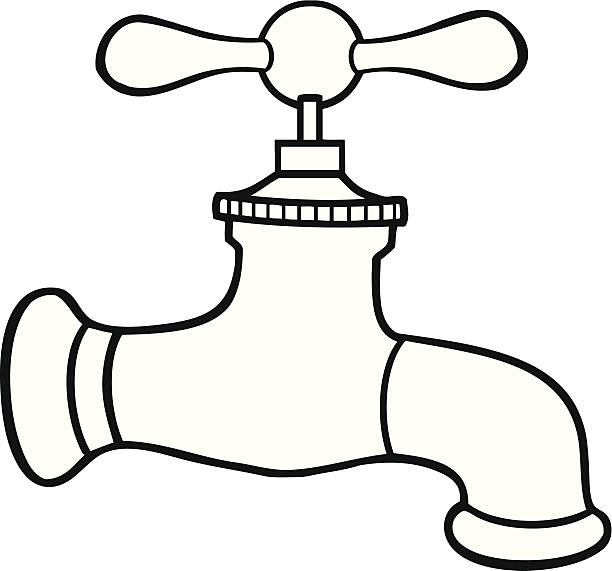 612x571 Collection Of Faucet With Water Drawing High Quality, Free - Faucet Sketch