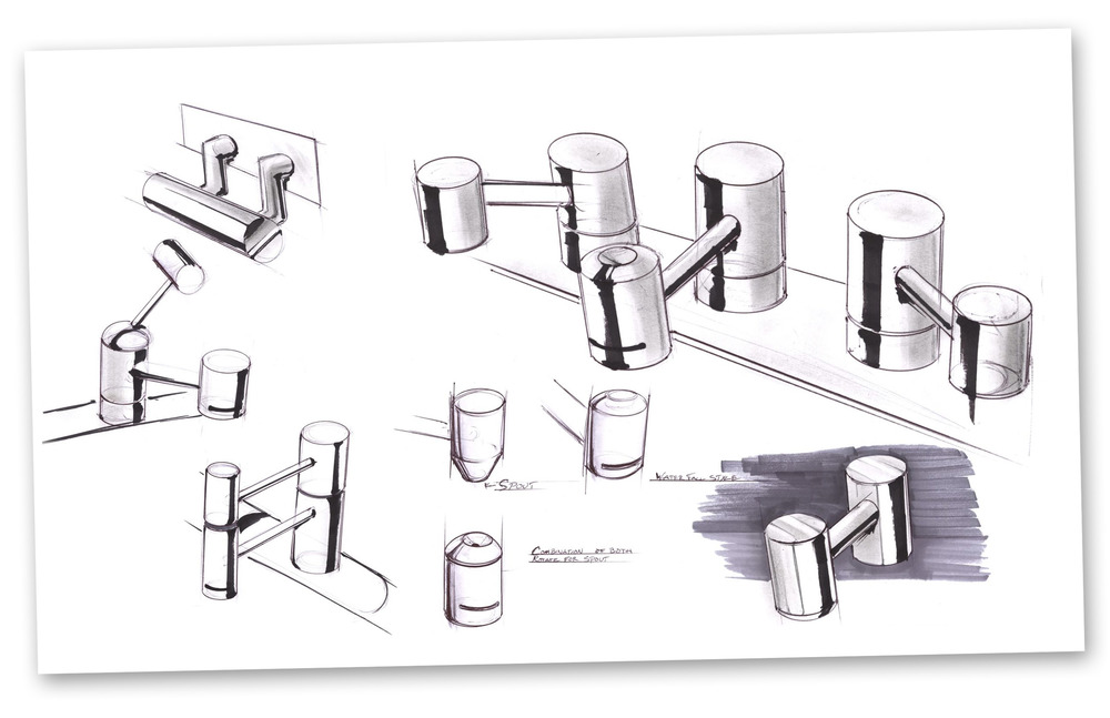 1000x647 Sketches The Design Portfolio Of Hamp Freeman - Faucet Sketch