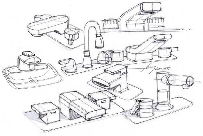 700x468 Sketch A Day 202. Faucet Industrial Design Sketches By Spencer - Faucet Sketch