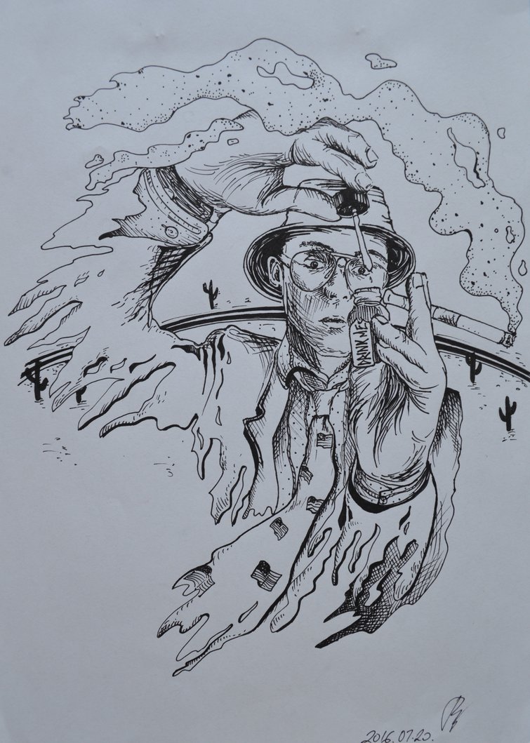 755x1059 Fear And Loathing In Las Vegas - Fear And Loathing Sketch