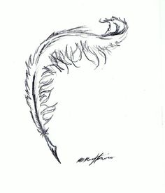 236x277 Drawn Feather Pen - Feather Pen Sketch