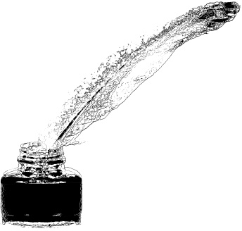 344x328 Randall Degges - Feather Pen Sketch