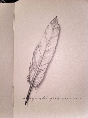 373x500 Feather Sketch Kicking Off Nanodrawmo2010 With A Little - Feather Sketch
