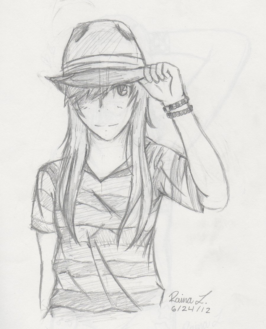 900x1111 Fedora Sketch By The Neko Maki Chan - Fedora Sketch