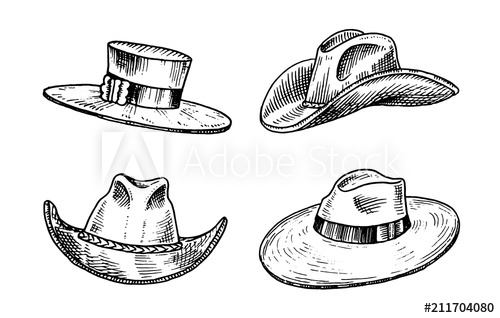 500x318 Summer Vintage Hats Collection For Elegant Men. Fedora Derby - Fedora Sketch