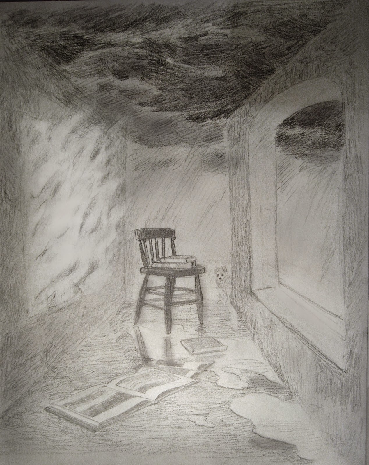 1268x1600 Katherine Kean Fine Art Dream Sketch Books, Chair, Fire, Water - Feeling Sketch