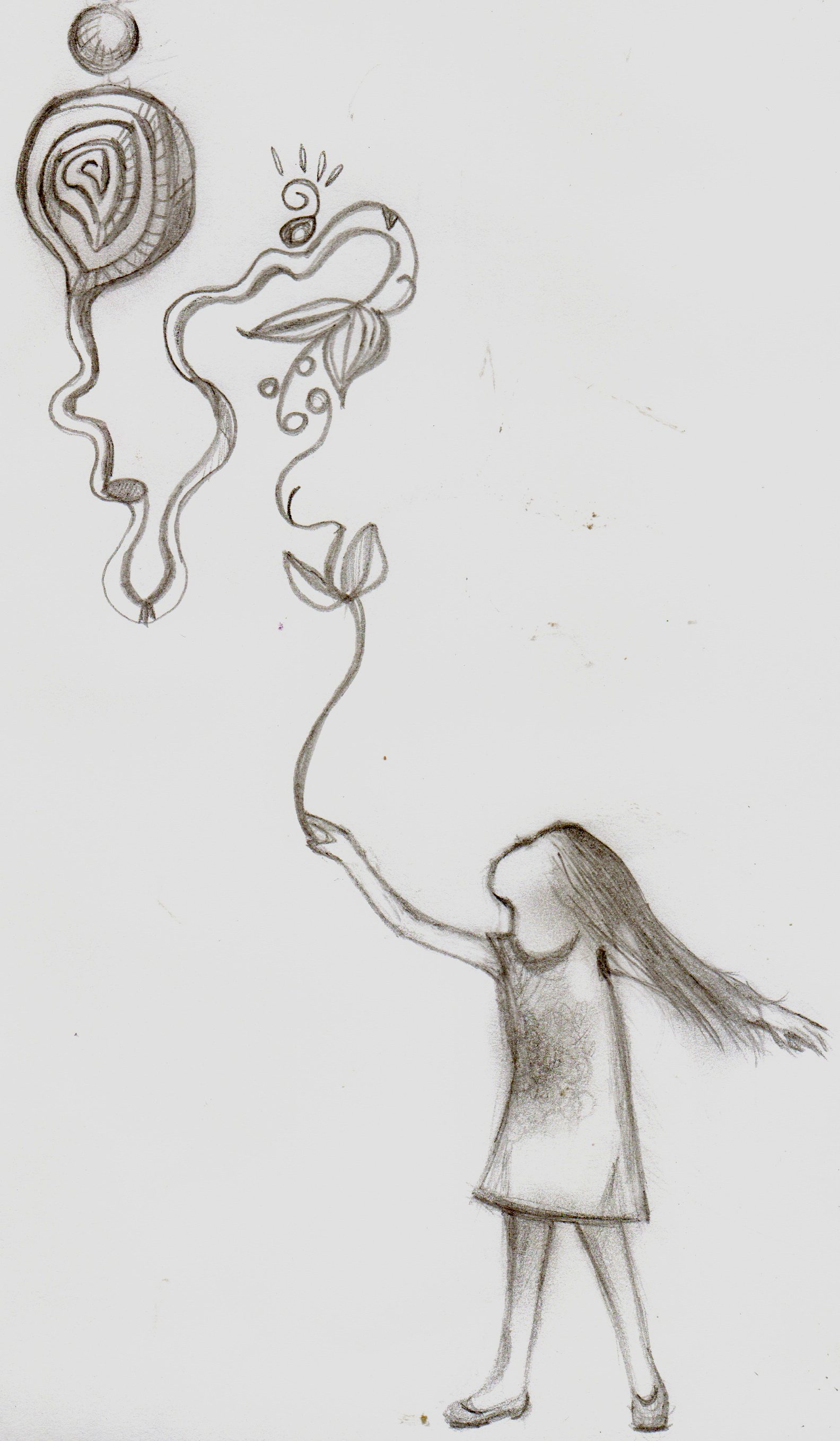 1584x2716 Sketch Of A Girl Jennifer Barrile - Feeling Sketch