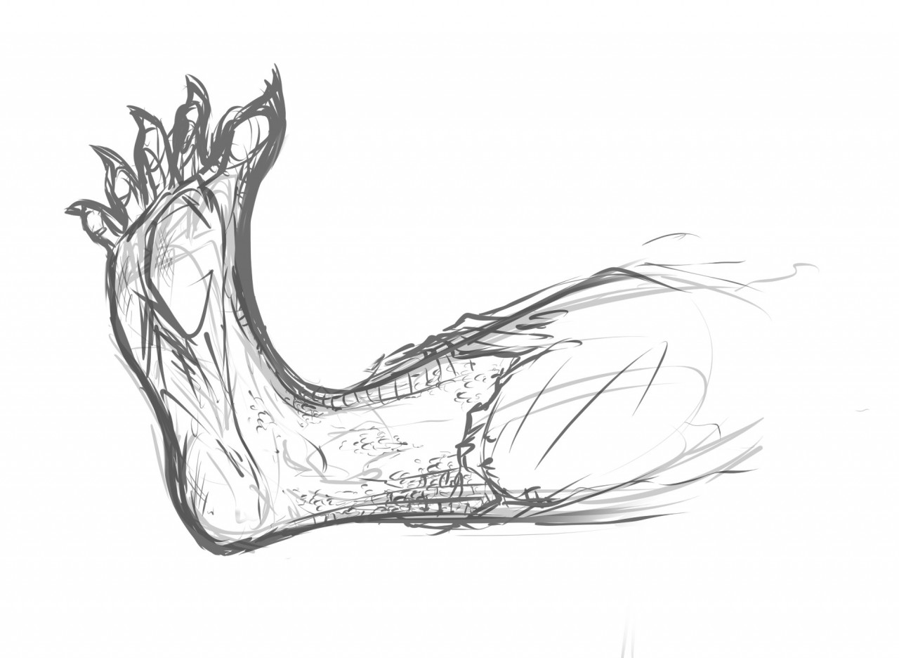 1280x936 Lizard Feet Sketch By Dront - Feet Sketch
