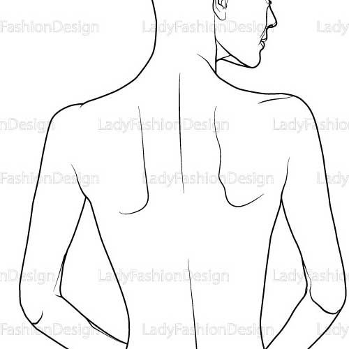 500x500 Female Body Outline Template - Female Body Outline Sketch